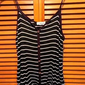 Strappy tie waist button cami